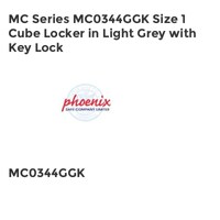 MC Series MC0344GGK Size 1 Cube Locker in Light Grey with Key Lock