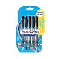 Paper Mate Flexgrip Ultra Retractable Ballpoint Pen Medium Point 1.0mm Black Ref 2027751 [Pack 5]