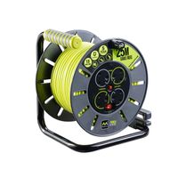 PRO-XT Open Cable Reel 240V 13A 4-Socket 50m MSTOLU50134