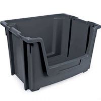 Stackable Open Fronted Storage Pick Bin - 50 Litre - Grey