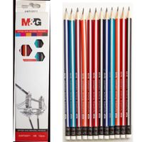 Wood Pencil Triangle Body + Eraser, 12 per Pack