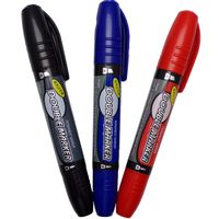 Marker, Permanent Double Ended Broad Nibs, Pack of 12, Blue