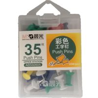 Map Push-Pins Mixed Colours Pack of 35 - ABS92605-1