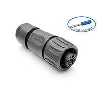 FEMALE CABLE 3+PE S SCW PLG SR C016-20D003-100-12