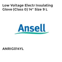 LOW VOLTAGE ELECTR INSULATING GLOVE (CLASS 0) 14" SIZE 9 L