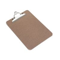 Hardboard Clipboard A5 with Metal Clip and Hanging Hole Brown