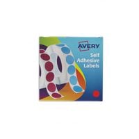 Labels in Dispenser Round 19mm Diameter Red (Pack 1120 Labels) 24-506