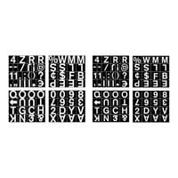 Magnetic Letters Numbers and Symbols 19mm White on Black CAR0802