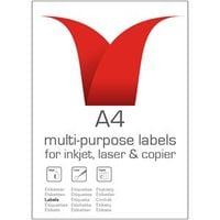 Multipurpose Label 99.1x139mm 4 Per A4 Sheet White (400 Labels)