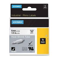 Rhino Industrial Heat Shrink Tube 6mmx1.5m Black on White 18051