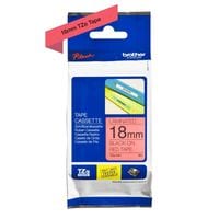 Brother Black On Red PTouch Ribbon 18mm x 8m - TZE441
