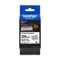Brother Black On White Strong Label Tape 24mm x 8m - TZES251