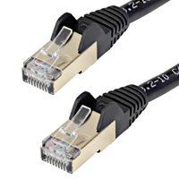 2m CAT6a Ethernet 10 Gigabit Shielded Snagless RJ45 100W PoE Patch Network Cable with Strain Relief Wiring is UL Certified