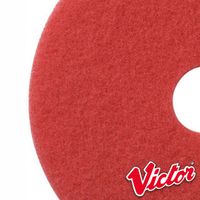 17" Red Buffing Floor Pads, Box of 5