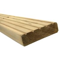 38 x 125 x 1800mm Timber Decking Green Treated (27x119mm Finish)