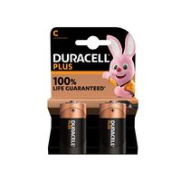 C Cell Plus Power +100% Batteries (Pack 2) DURC100PP2