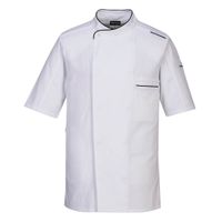 Chef's MeshAir Pro Surrey Jacket Short Sleeve, White, Large, Regular