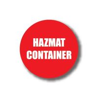 Durastripe Circle Sign - Hazmat Container 20cm