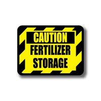 Durastripe Rectangle Sign - Caution Fertilizer Storage 127 x 84