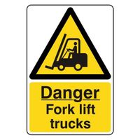 Danger - Fork Lift Trucks Sign Label