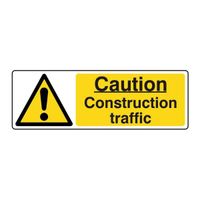 Caution - Construction Traffic Sign Label