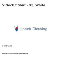 V Neck T Shirt - XS, White