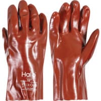 PVC Fully Coated 11" Gauntlets (Jersey Lining) Red