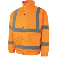 Hi-Vis Orange Rip-Stop Bomber Jacket (EN20471) (2XL)