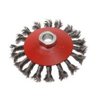 Conical Wire Brush 115mm M14x2 Bore, 0.50mm Wire FAIWBTC115