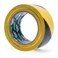 00225033BYUL Rhino Hazard Warning Tape Black Yellow 50mm x 33m