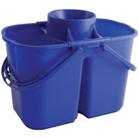 Double Mop Bucket & Wringer 14 Litre Blue Each