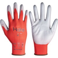 Seamless Nylon PU Palm Coated Cut A Gloves Grey/Red SZ-11
