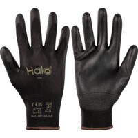 Black Nylon Lined PU Coated Gloves SZ-8