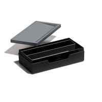 Varicolor Stationery Organiser Case Pen Pencil Desk Storage Box, Grey