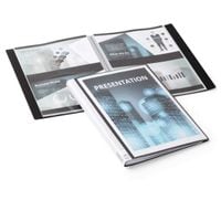 Duralook Plus 20 Pocket Display Book Portfolio, 5 Pack, A4 Black