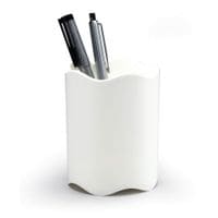 Trend Pen Pot Pencil Holder Desk Tidy Organizer Cup, White