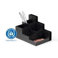Optimo Desk Stationery Organiser Tray Pen Pencil Tidy Storage, Grey