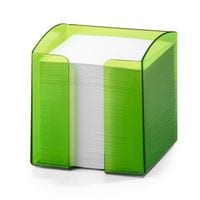 Trend 800 Sheet Note Box Transparent Memo Pad Cube, Clear Green
