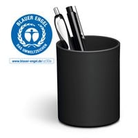 Eco Recycled Plastic Pen Pot Pencil Holder Desk Tidy Organizer, Black