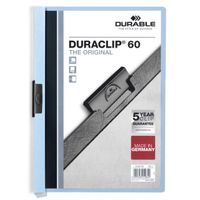 Duraclip 60 Sheet Document Clip File Folder, 25 Pack, A4 Blue