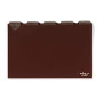 5 Part Tab Guide Cards Index Dividers, 25 Pack, Landscape A4, Brown