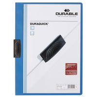 Duraquick 20 Sheet Document Clip File Folder, 20 Pack, A4 Blue