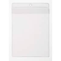 Lanyard Pouches ID Badge Display Pocket Vertical, 10 Pack, A4 Clear