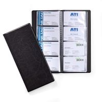 Visifix PU Leather 192 Business Card Album Organiser Wallet Book, Black