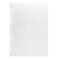 Visifix Punched Pocket Wallets for Business Cards, 10 Pack, A4 Clear