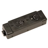 Under Desk Power Bar 2 x UK Sockets - Black
