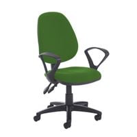 Jota High Back PCB Operator Chair with Fixed Arms - Lombok Green