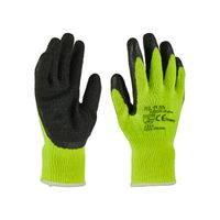 Neon 10 Gauage Glove with Black Latex Coating - XL