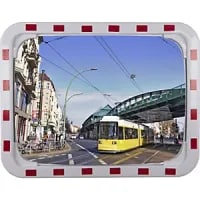 Traffic Mirror With Universal Bracket, Rectangular, HxWxD 600 X 800 X 50mm