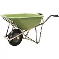 Profi-Max Plus Wheel Barrow, Aluminium, 90 Litres, HDPE Tray, Green, 4-ply Pneumatic Tyres